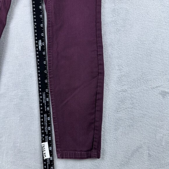 Fat Face Skye Skinny Jeans Womens Size 6 Mid Rise Denim Stretch Maroon - Picture 10 of 13